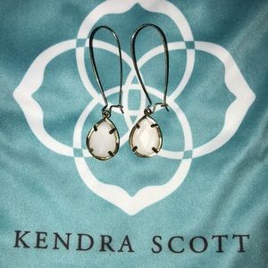 Kendra Scott White Mother of Pearl Drop Earrings